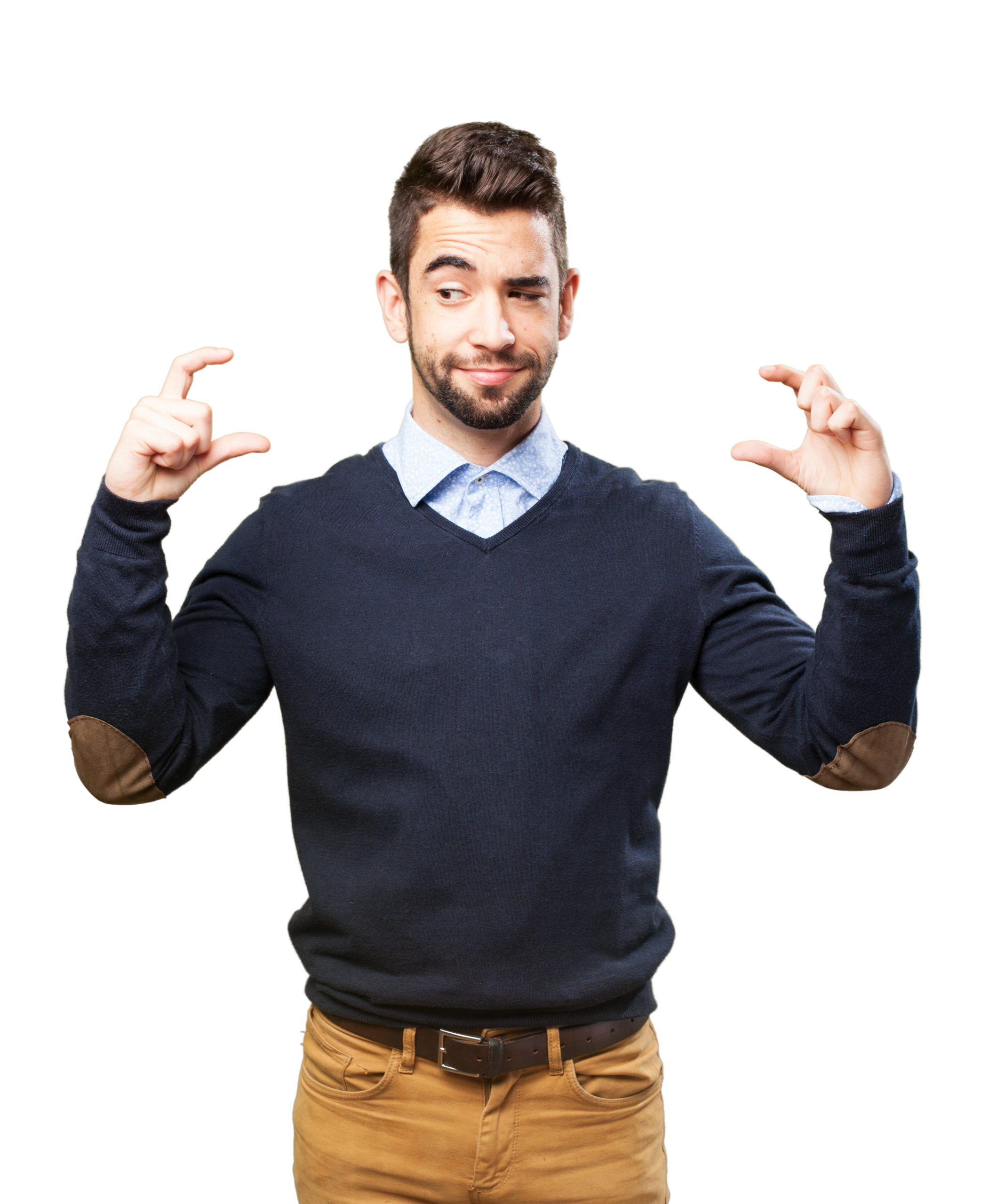 cool man holding symbol